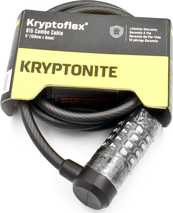 Kryptonite Zapiecie rowerowe / linka Kryptonite Kryptoflex 815 Combo Cable, 8 mm x 150 cm, na szyfr K005209 (720018005209)