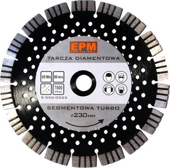 EPM Tarcza Diamentowa Segmentowa Turbo Z Otworami Chlodza. 230mm E-550-0523 (5908235748351)