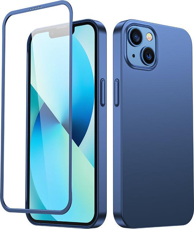 Joyroom Joyroom 360 Full Case etui pokrowiec do iPhone 13 obudowa na tyl i przod + szklo hartowane niebieski (JR-BP927 blue) maciņš, apvalks mobilajam telefonam