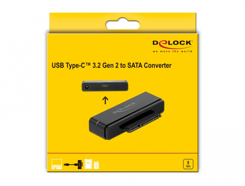 DeLOCK USB-C 3.2 Gen2> SATA converter - 64104 piederumi cietajiem diskiem HDD