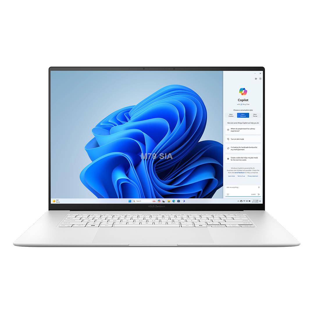 Asus Zenbook S 16 OLED, 16'', 3K, 120 Hz, OLED, Ryzen AI 9, 24 GB, 1 TB, balta - Portativais dators Zenbook S 16 OLED UM5606WA-RK217W (47113 LED Televizors