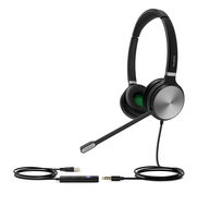 Yealink UH36 Dual UC - Headset - On-Ear - kabelgebunden - USB - Schwarz und Silber - für Yealink SIP-T53, T54, T57, VP59, T58, VP59, Skype f austiņas