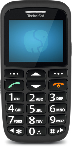 TechniSat TechniPhone ISI 3 - Feature Phone 32MB - SD slot - 220 x 176 Pixel - rear camera 0,3 MP - Schwarz (0000/9025) 4019588090255 Mobilais Telefons