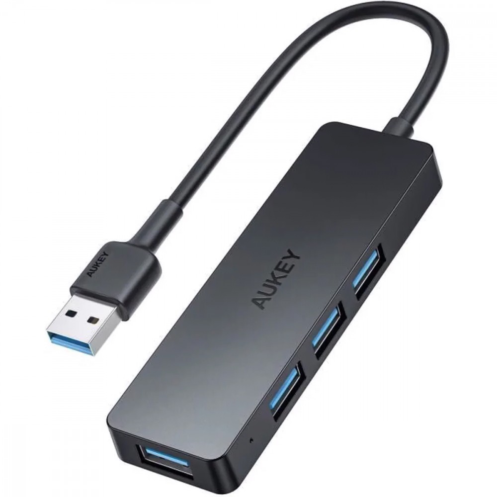 AUKEY Hub USB-A CB-H39 | Ultra Slim | 4w1 | 4xUSB 3.0 | 5Gbps USB centrmezgli