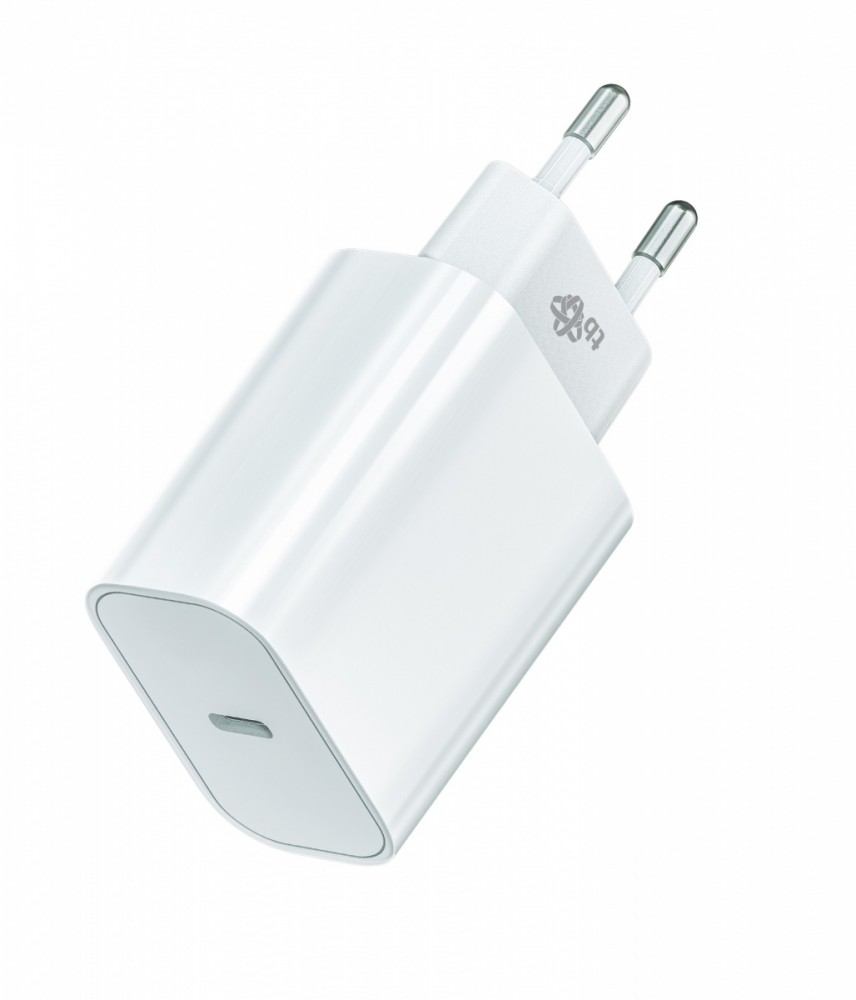 Universal charger USB C 20W white iekārtas lādētājs