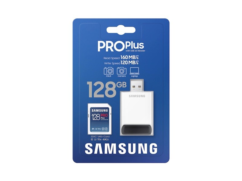 Memory card SD MB-SD128KB/EU 128GB PRO Plus + reader atmiņas karte