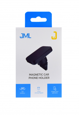 JML CH-113 Magnēta universāls turētājs gaisa restei melns Mobilo telefonu turētāji