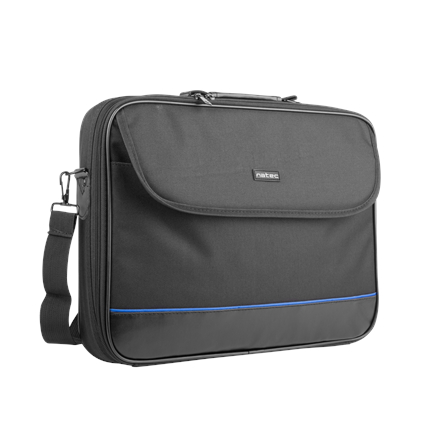 Natec Laptop Bag IMPALA Black-Blue 17,3'' (stiff shock absorbing frame) portatīvo datoru soma, apvalks