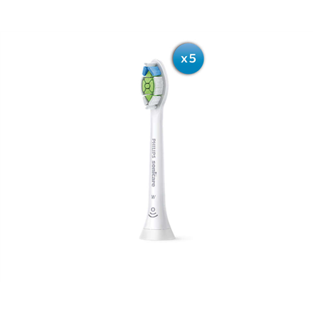 Philips Sonicare W2 Optimal White  standarta zobu birstes uzgalis (5gab) HX6065/10 mutes higiēnai