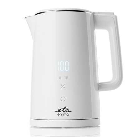 ETA Kettle ETA559590010 Emma Electric, 2200 W, 1.5 L, Stainless steel, 360 degrees  rotational base, White Elektriskā Tējkanna