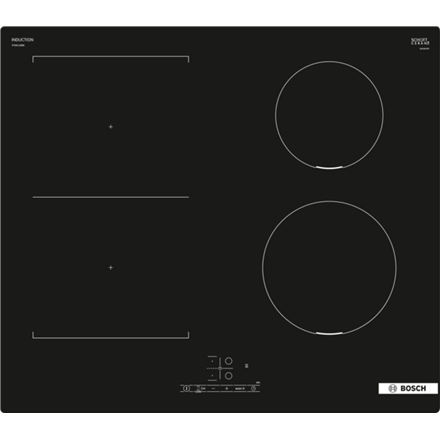 Bosch PVS611BB6E Series 4 Induction, Number of burners/cooking zones 4, Touch, Timer, Black plīts virsma