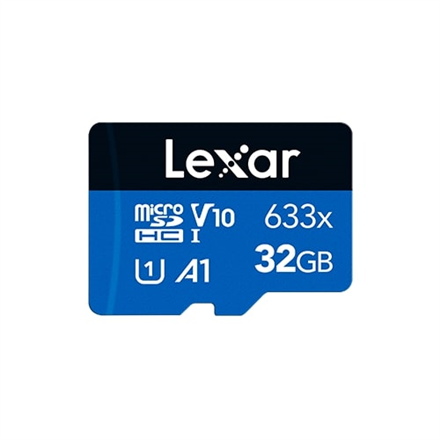 Lexar Memory card LMS0633032G-BNNNG 32 GB, microSDHC, Flash memory class UHS-I Class 10, Adapter atmiņas karte