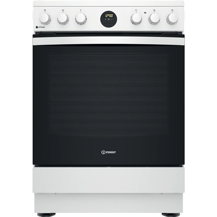 INDESIT Cooker IS67V8CHW/E	 Hob type Vitroceramic, Oven type Electric, White, Width 60 cm, Grilling, 69 L, Depth 60 cm Plīts