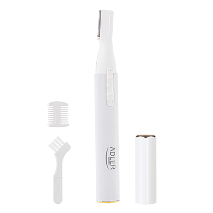 Adler Eyebrow Trimmer AD 2934w Pearl White, Cordless matu, bārdas Trimmeris