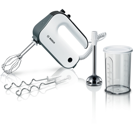 Bosch Hand Blender MFQ49700 Hand Blender, 850 W, Number of speeds 5, White/Dark Silver Mikseris