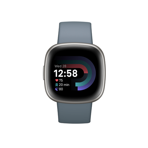 Fitbit by Google Versa 4 niebiesko-platynowy Viedais pulkstenis, smartwatch