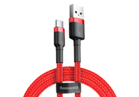 USB-C cable Baseus Cafule 2A 2m (red) USB kabelis