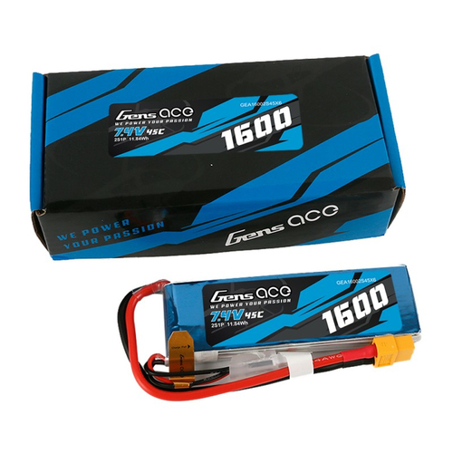 Gens Ace Akumulator GensAce LiPo 1600mAh 7.4V 45C 2S1P XT60