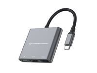 Conceptronic DONN01G 3-in-1 USB-C Adapter USB centrmezgli
