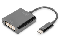 DIGITUS Adapter USB TypC -> DVI 10cm schwarz adapteris