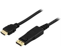 Deltaco DP-3030 video cable adapter 3 m DisplayPort HDMI Type A (Standard) Black 0734000465036