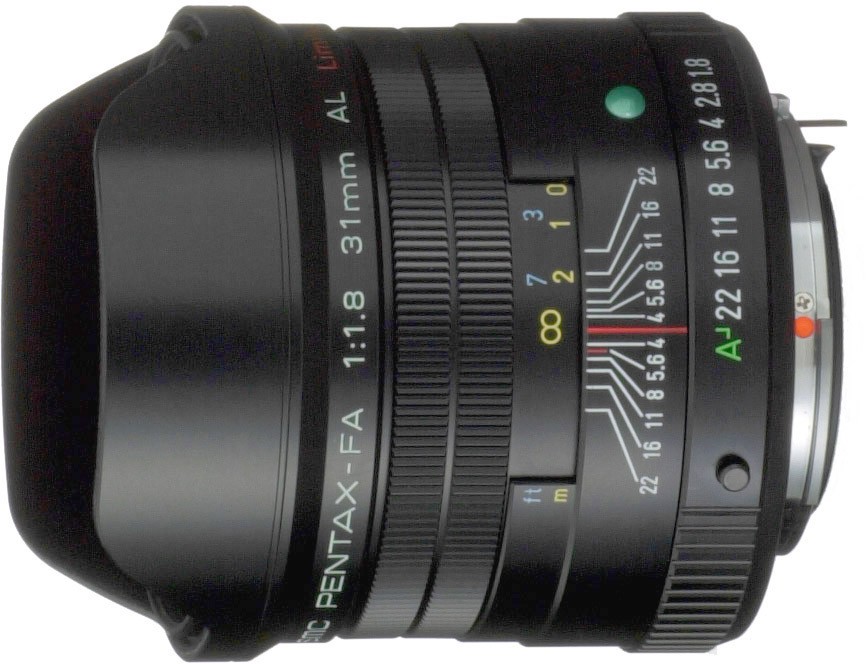 smc Pentax FA 31mm f/1.8 AL Limited objektīvs, melns 027075051157 20290 (4961333051151) foto objektīvs