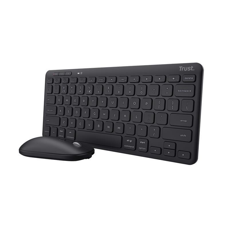 Trust 24843 Lyra keyboard Mouse included RF Wireless + Bluetooth QWERTY English Black klaviatūra