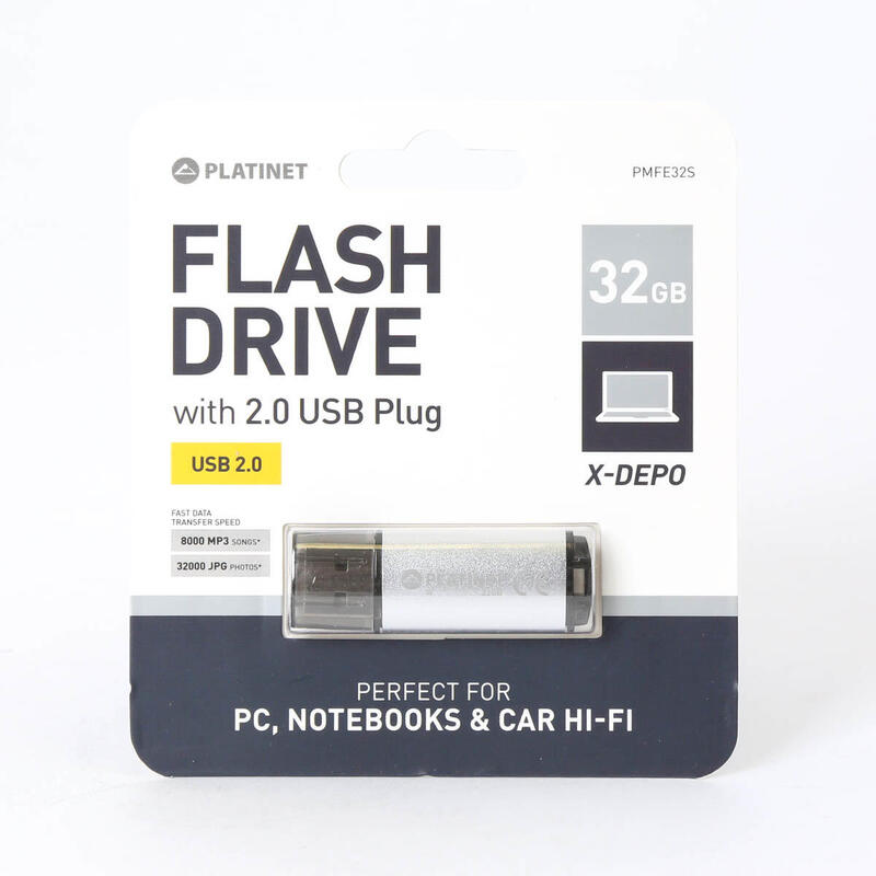 Platinet 32GB Xdepo srebrny USB Flash atmiņa