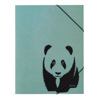 PAGNA Gummizugmappe A4 PP,Karton,3 Einschlagklappen, Panda papīrs