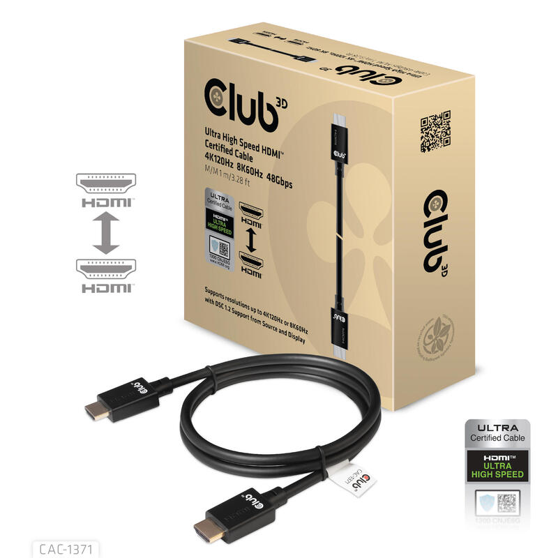 CLUB 3D HDMI 2.1 10K 120Hz 1M M/M video karte