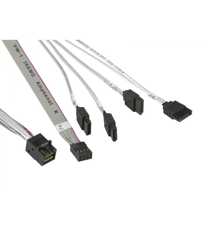 Supermicro SAS3 cross-over Cable SFF-8643 (mini SAS HD) to 4 x SATA 55cm Datora korpuss