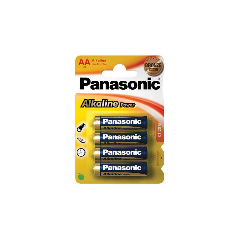 Panasonic AA, Alkaline, 4 pc(s) Baterija