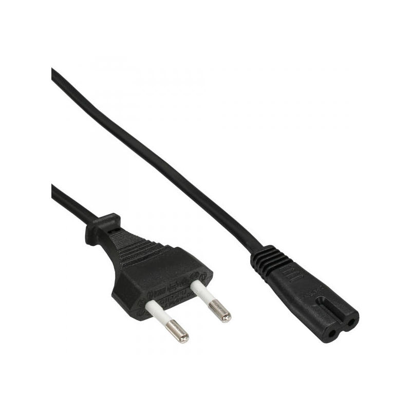 InLine Netzkabel Euro 8 C7 Stecker 3,0m black tīkla kabelis