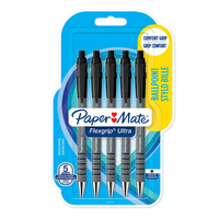 PAPER MATE Kugelschreiber Flexgrip Ultra RT M 5 Stk. schwarz