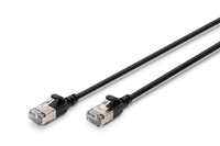 DIGITUS Patchkabel CAT 6A F/FTP Slim 3,00m schwarz tīkla kabelis