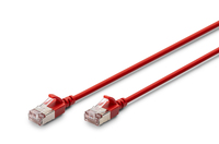 DIGITUS Patchkabel CAT 6A F/FTP Slim 5,00m rot tīkla kabelis