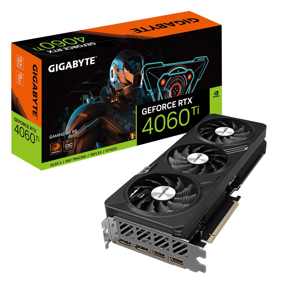 Gigabyte GeForce RTX 4060 Ti GAMING OC 8G NVIDIA GeForce RTX 4060 Ti 8 GB GDDR6 DLSS 3 video karte