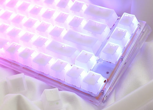 Ducky One 3 Aura White SF Gaming Keyboard, RGB LED - MX-Blue klaviatūra