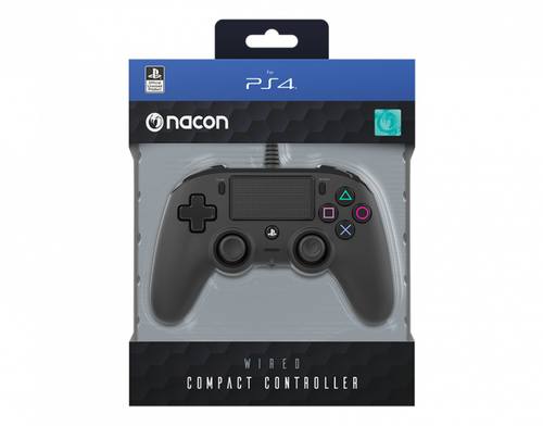 NACON PS4 Pad przewodowy Compact - czarny spēļu konsoles gampad