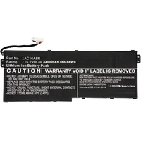 CoreParts Laptop Battery for Acer 67Wh Li-ion 15.2V 4400mAh 5706998635426 AC16A8N, KT.0040G.009, MICROBATTERY Baterija