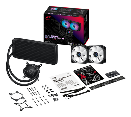 CPC ACC Asus ROG STRIX LC III 240 ARGB procesora dzesētājs, ventilators