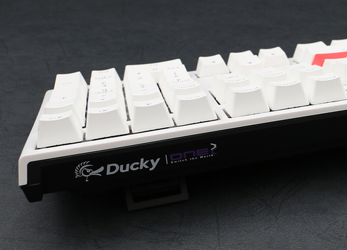 Ducky One 2 White Edition PBT Gaming Keyboard, MX-Speed-Silver, White LED - White klaviatūra