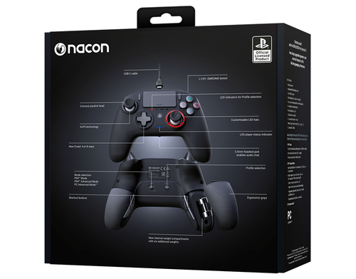 Nacon Revolution Pro 3 Controller black (PS4) spēļu konsoles gampad