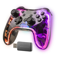 Mars Gaming MGP-24 Bezvadu spēļu kontrolieris RGB / USB 2.4GHz / USB-C / X-input & D-input spēļu konsoles gampad