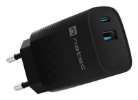 NATEC CHARGER RIBERA GAN 1X USB-A + 1X USB-C 30W iekārtas lādētājs