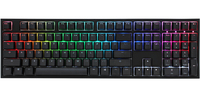 Ducky One 2 Backlit PBT Gaming Keyboard, MX-Black, RGB LED - Black klaviatūra