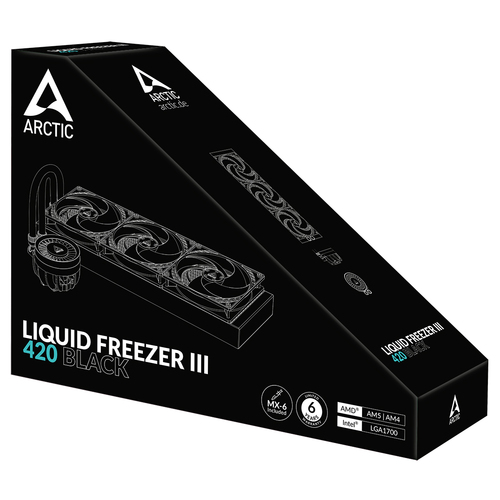 CPC Arctic Intel Liquid Freezer III 420 Black procesora dzesētājs, ventilators