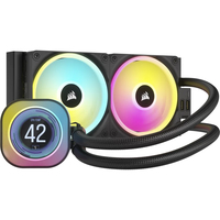 CORSAIR iCUE Link LCD H100i RGB - processor liquid cooling system procesora dzesētājs, ventilators