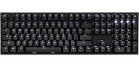 Ducky One 2 Backlit PBT Gaming Keyboard, MX Silver, White LED - Black klaviatūra