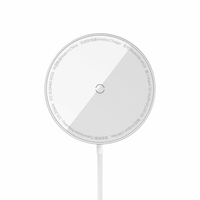 Baseus Simple Mini3 Magnetic Wireless Charger 15W (Silver) iekārtas lādētājs